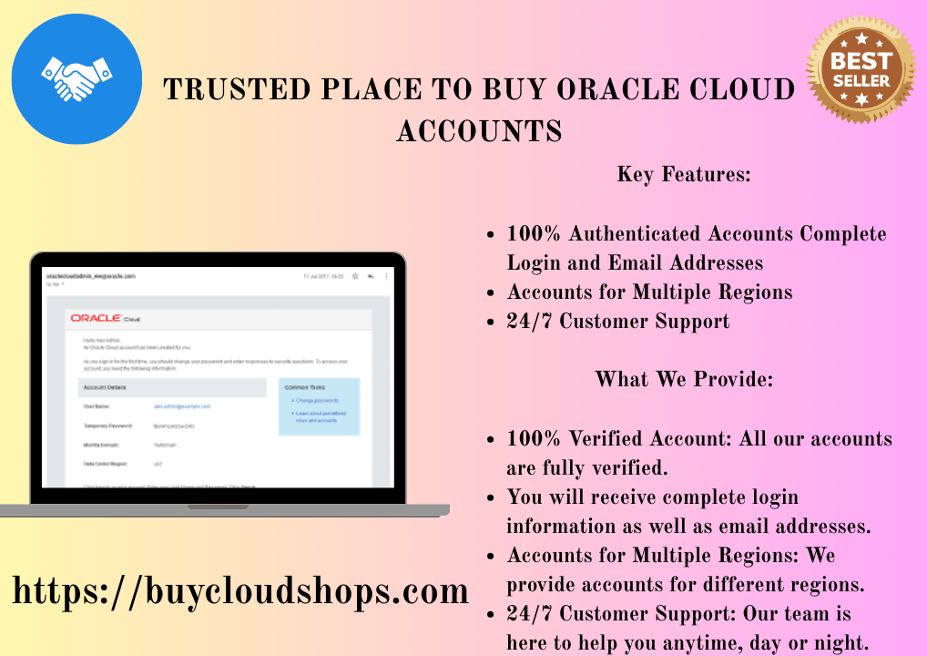 Buy Oracle Cloud Accounts